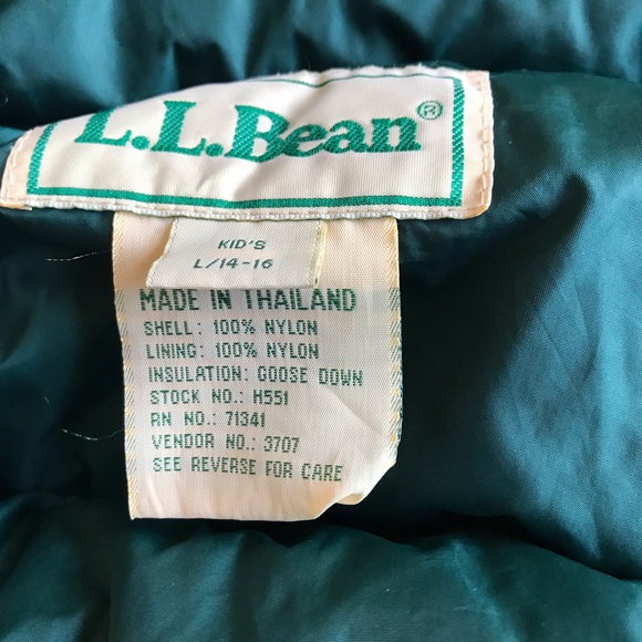 Vintage LL Bean green down puffer vest EUC - Picture 5 of 8
